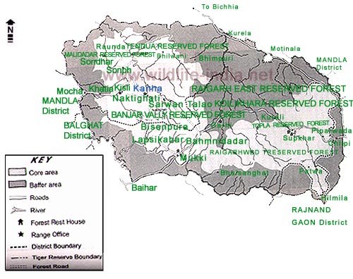 Kanha Wildlife Map 