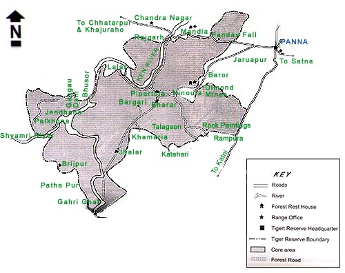Panna Wildlife Map 