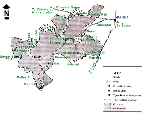 Map of Panna National Park